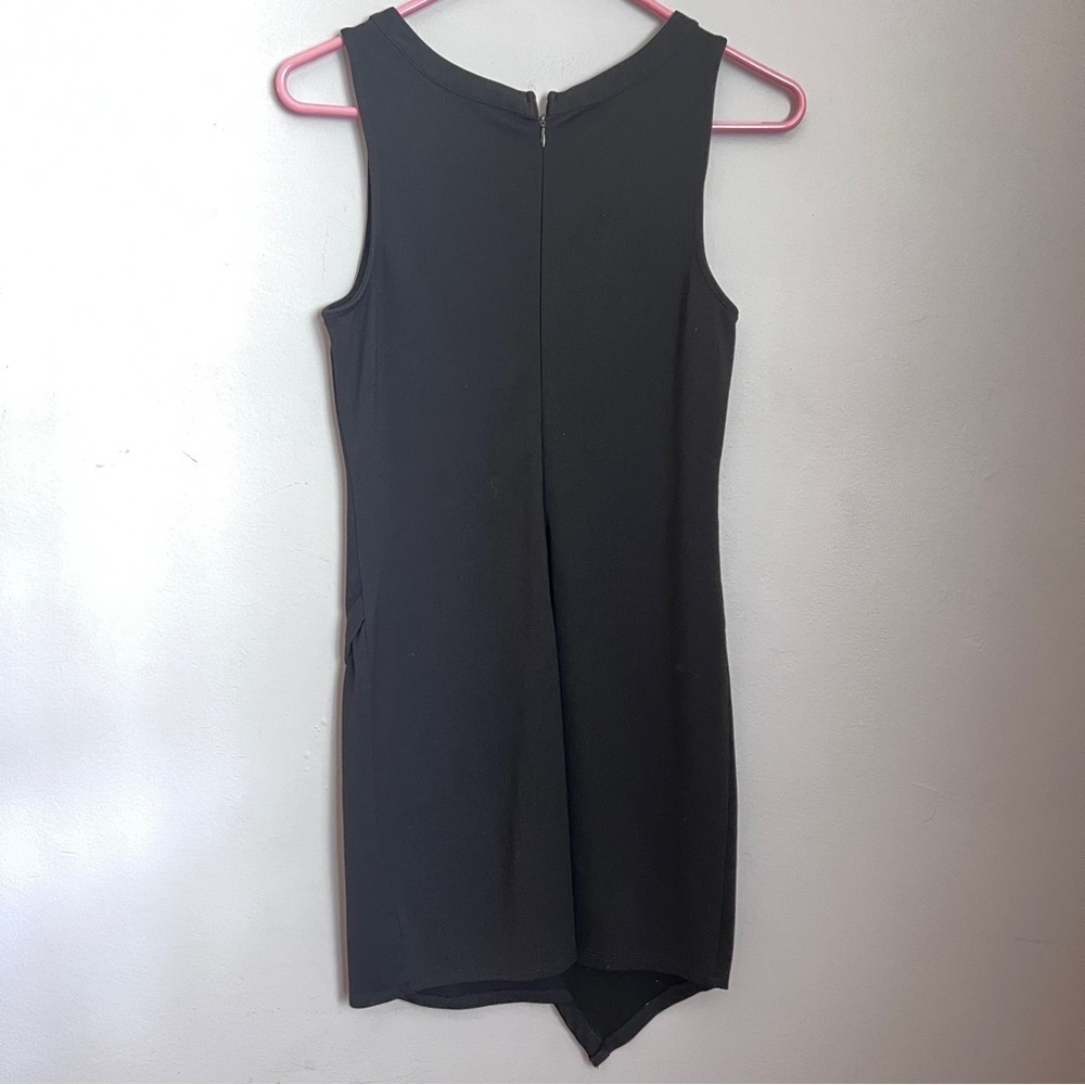 BB Dakota Black Asymmetrical Bodycon Dress Size Small Gorgeous Like New - Picture 4 of 9